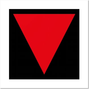 Red triangle Posters and Art